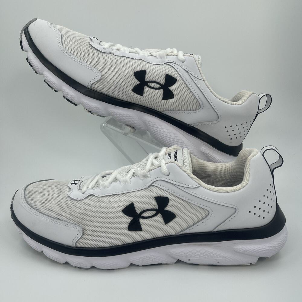 Under Armour Charged Assert 9 Men’s Size 11.5 White Black Running Shoes Sneakers